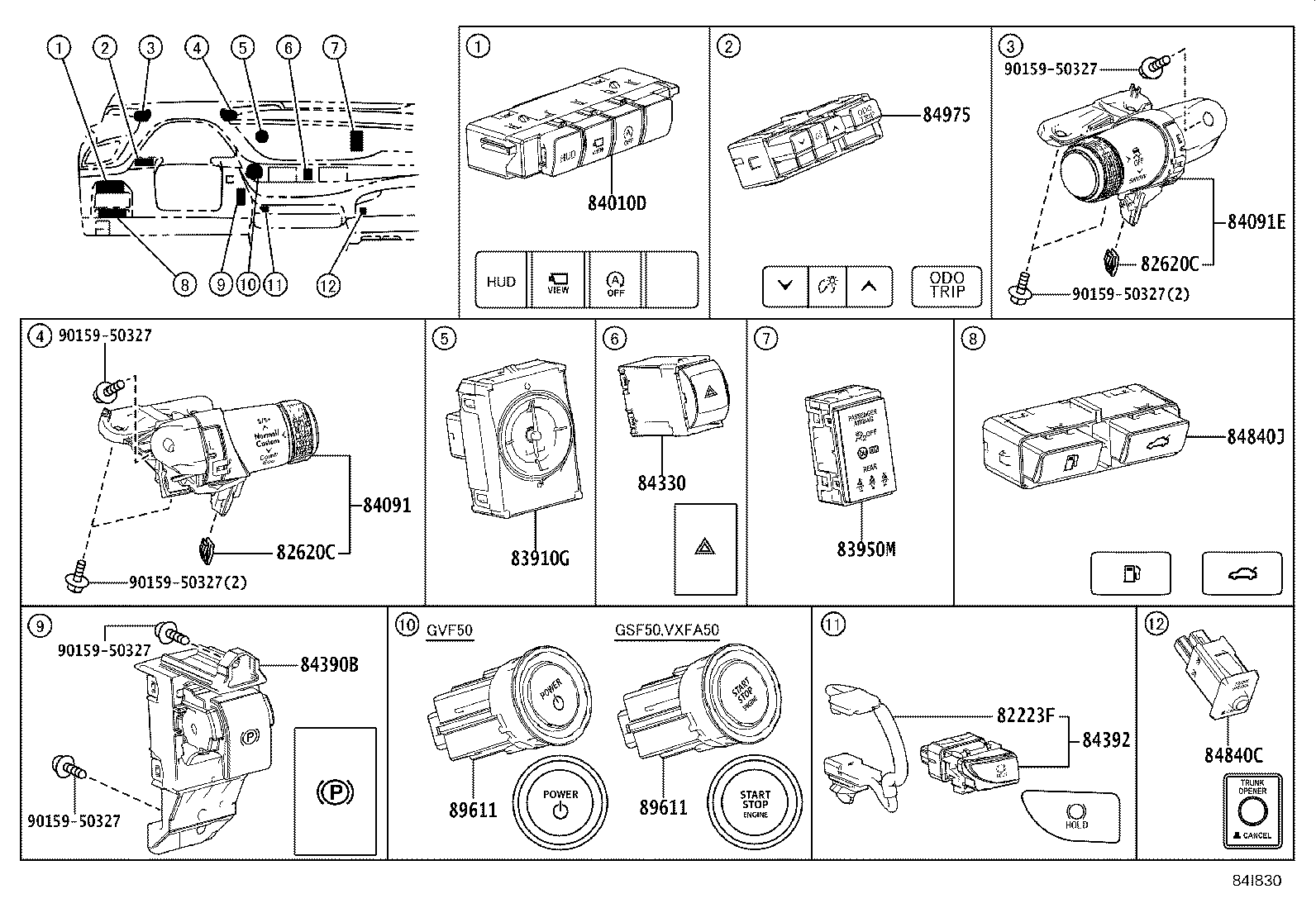 82660-50120 BLOCK ASSY, RELAY product image