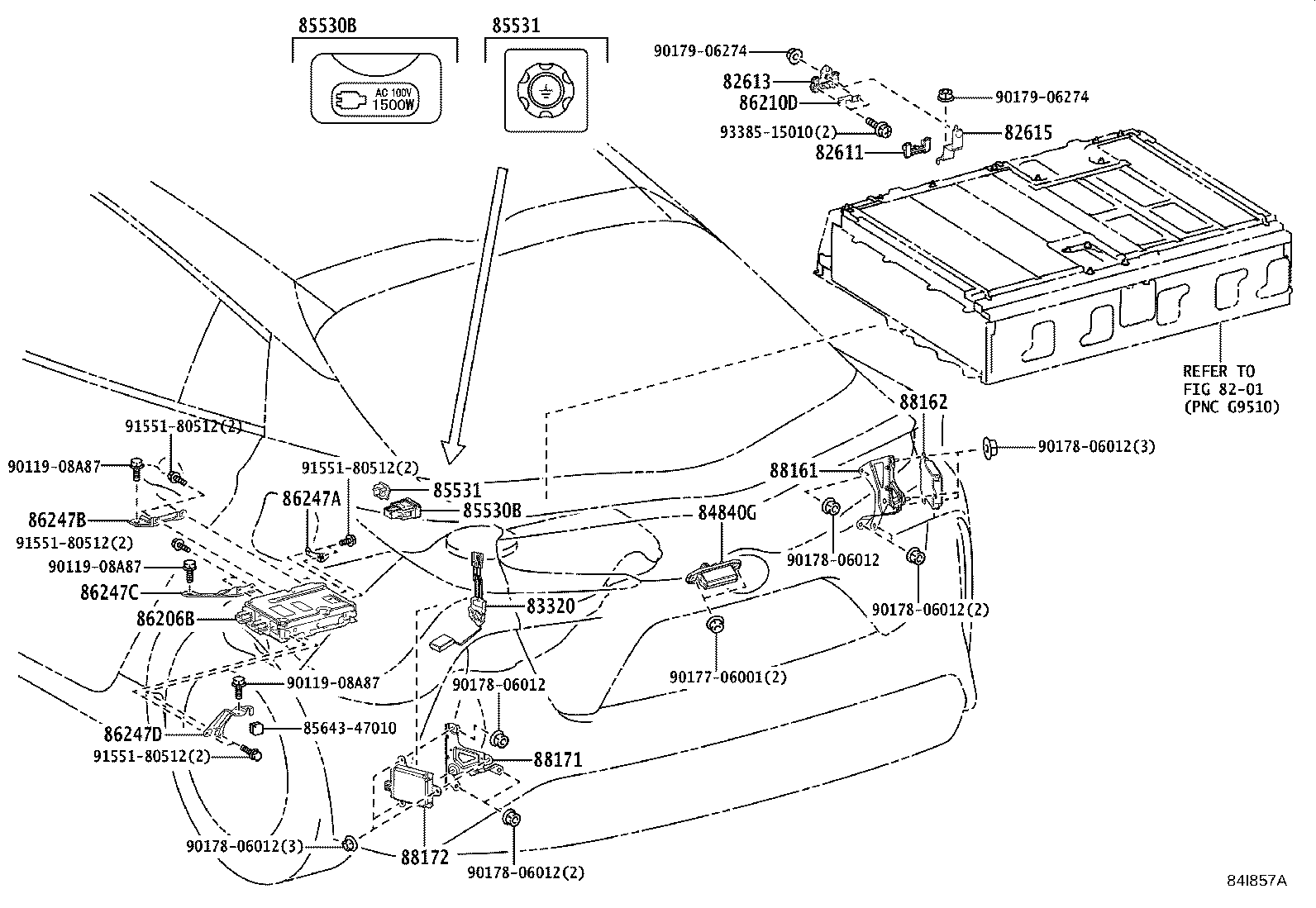 84010-47580 SWITCH ASSY, PATTERN SELECT product image