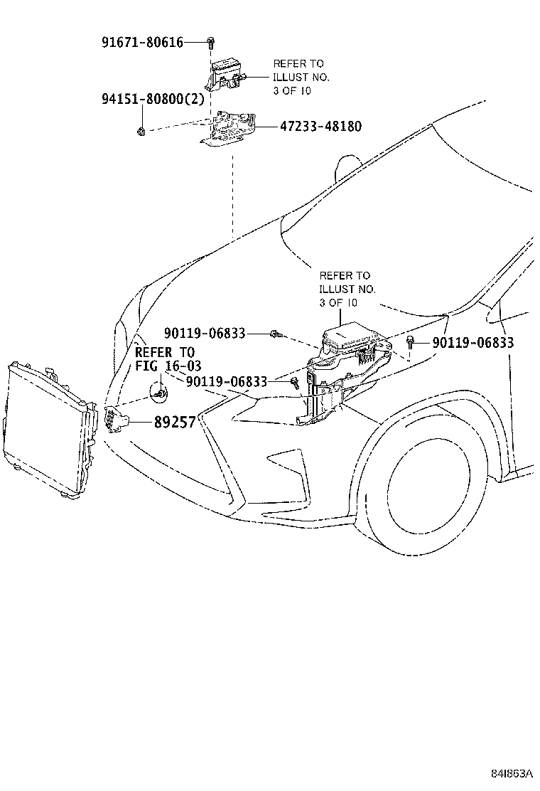 82715-72040 BRACKET, SENSOR, NO.3 product image