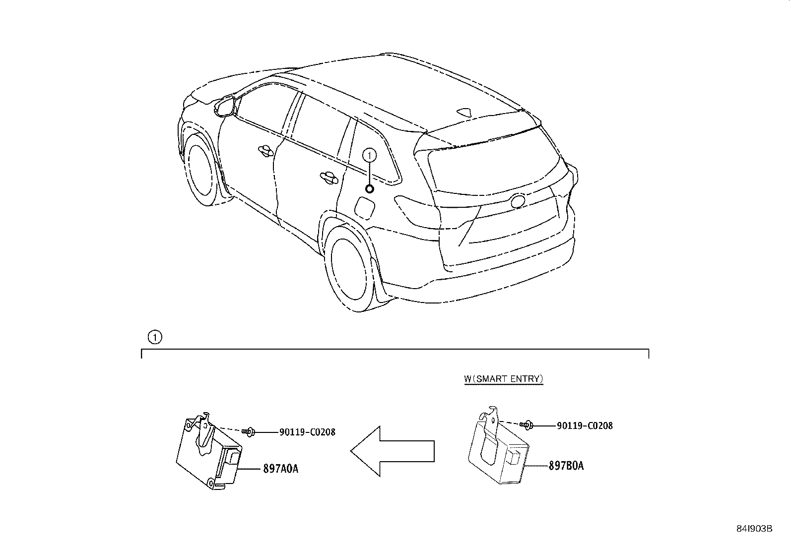 897B0-0E060 RECEIVER ASSY, ELECTRICAL KEY & TPMS product image