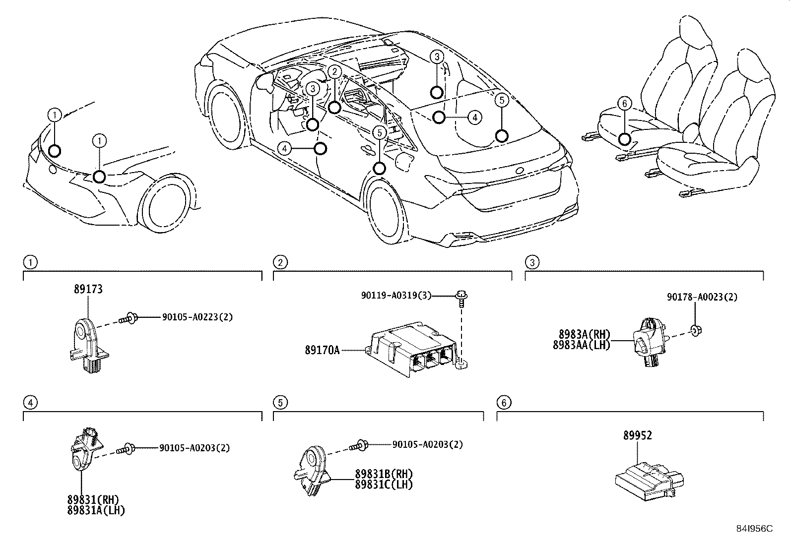 89170-07391 COMPUTER ASSY, AIR BAG product image