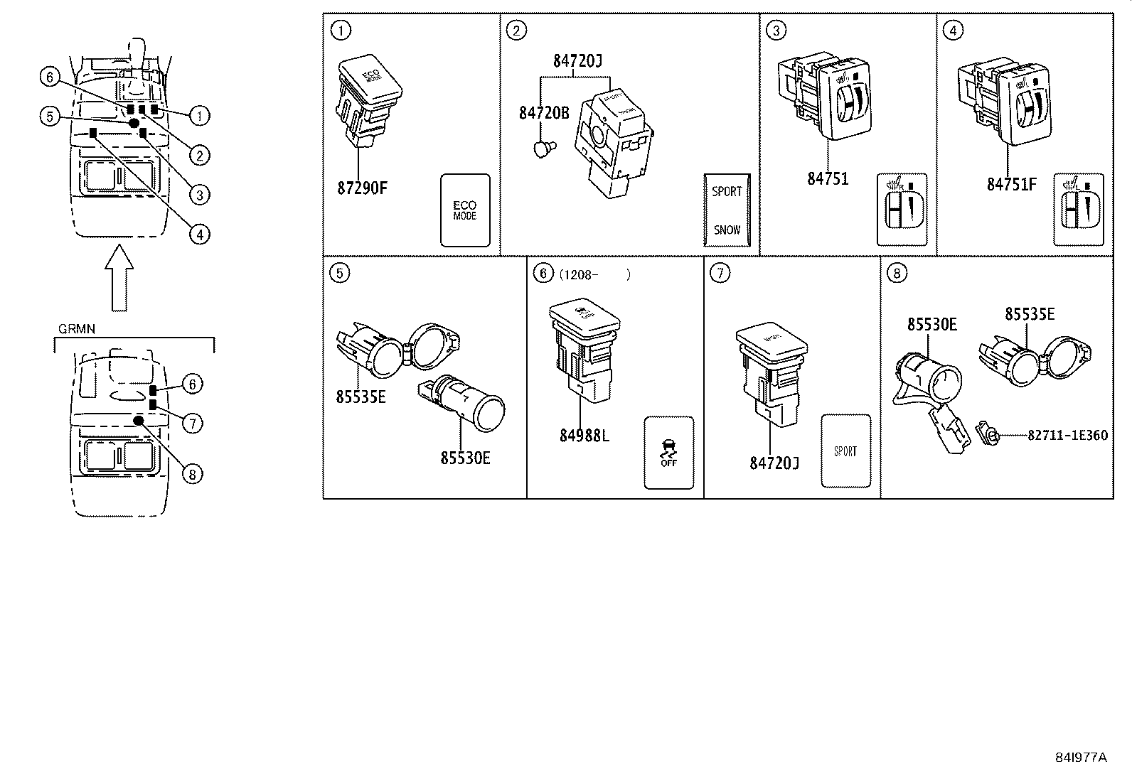 90010-01170 BULB (FOR PATTERN SELECT SWITCH) product image