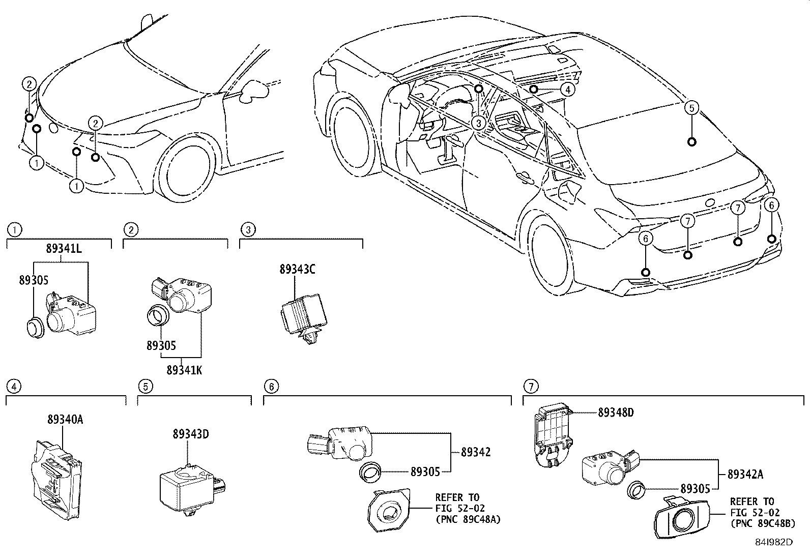 Toyota 89341-06070-J6 SENSOR, ULTRASONIC, REAR CORNER