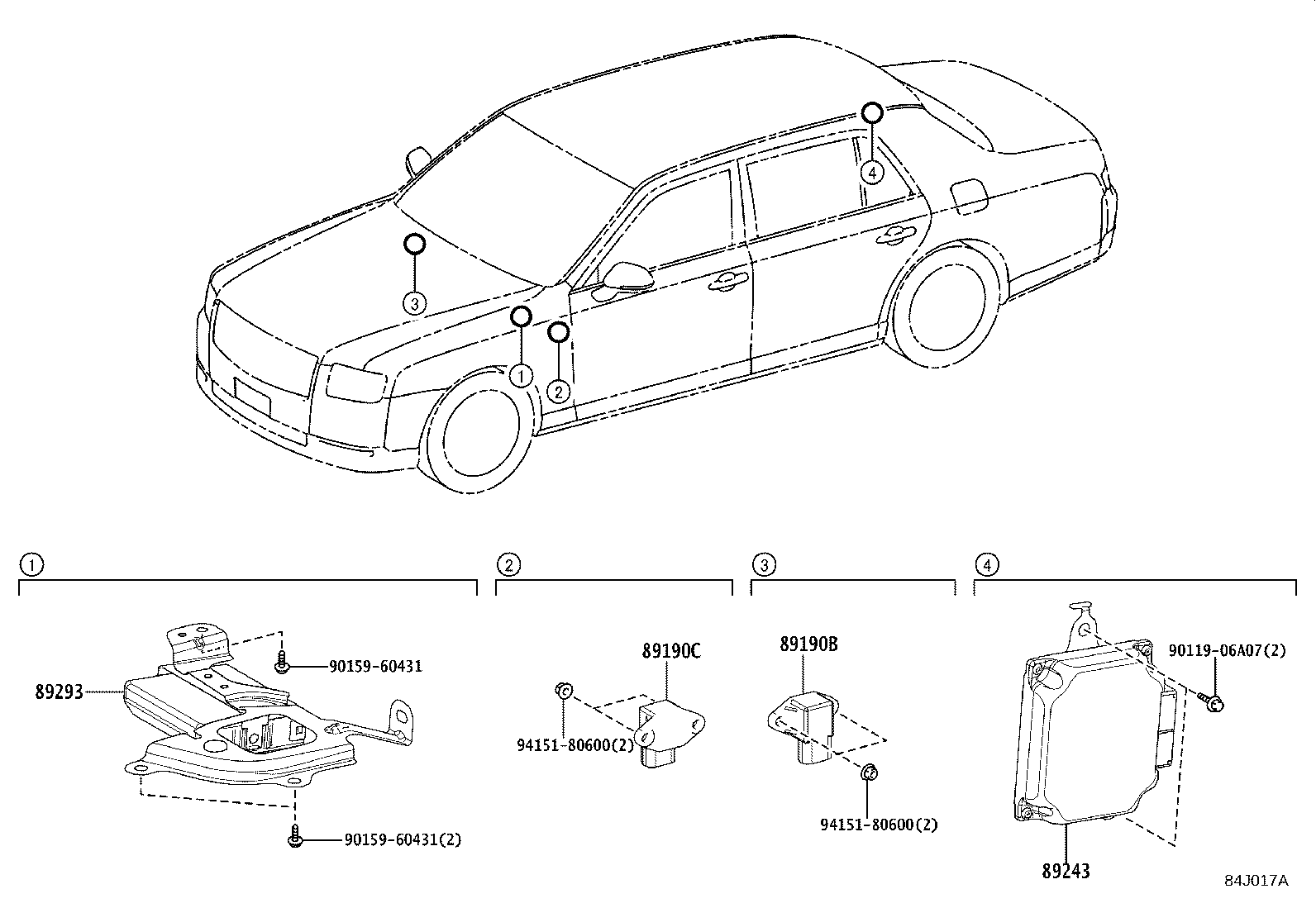 89293-40040 COMPUTER, SUSPENSION CONTROL product image