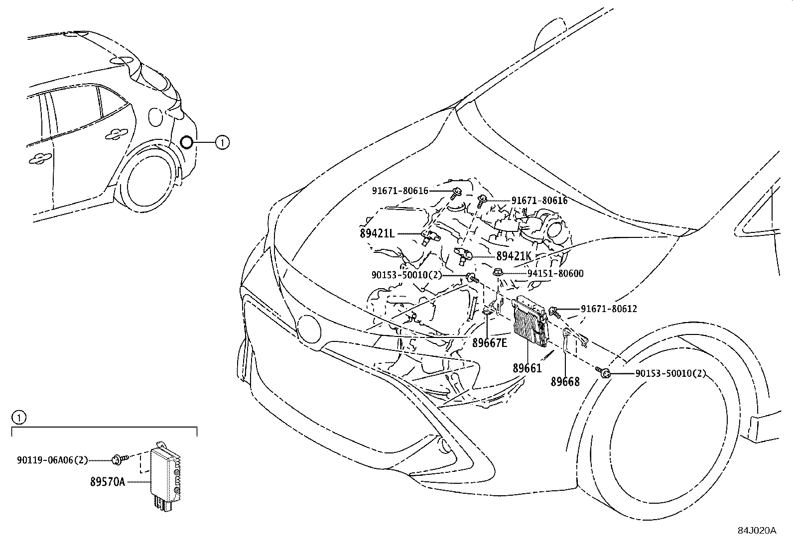 89661-12Z42 COMPUTER, ENGINE CONTROL product image