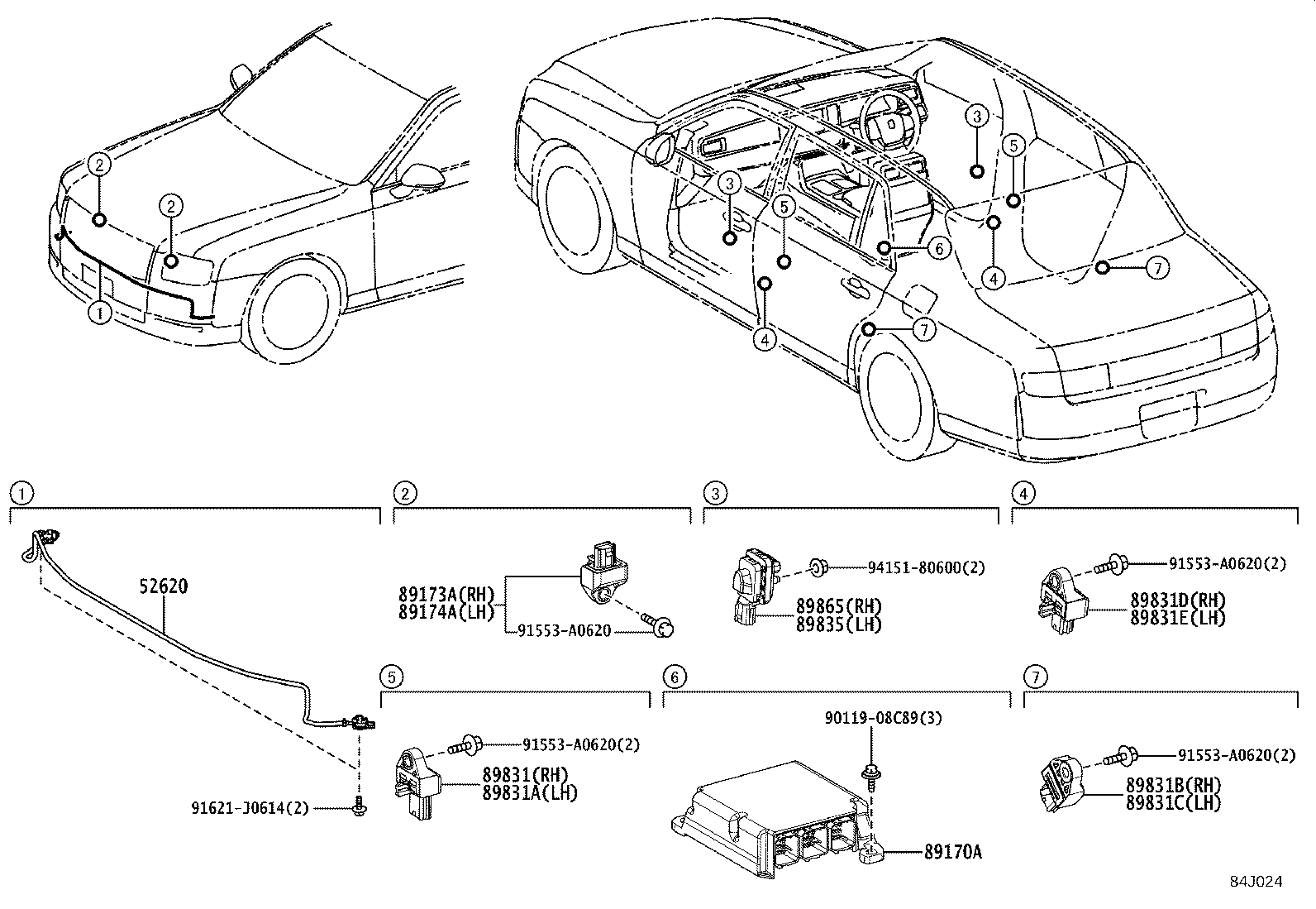 89170-40100 COMPUTER ASSY, AIR BAG product image