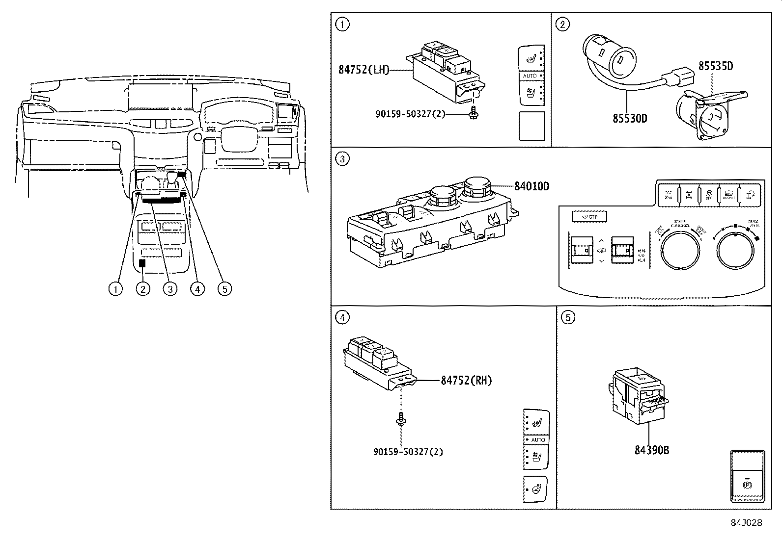 85535-60150 COVER, POWER OUTLET SOCKET, NO.2 product image