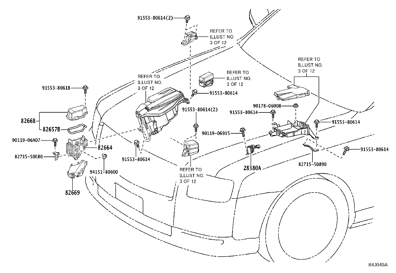 82672-40091 COVER, JUNCTION BLOCK product image