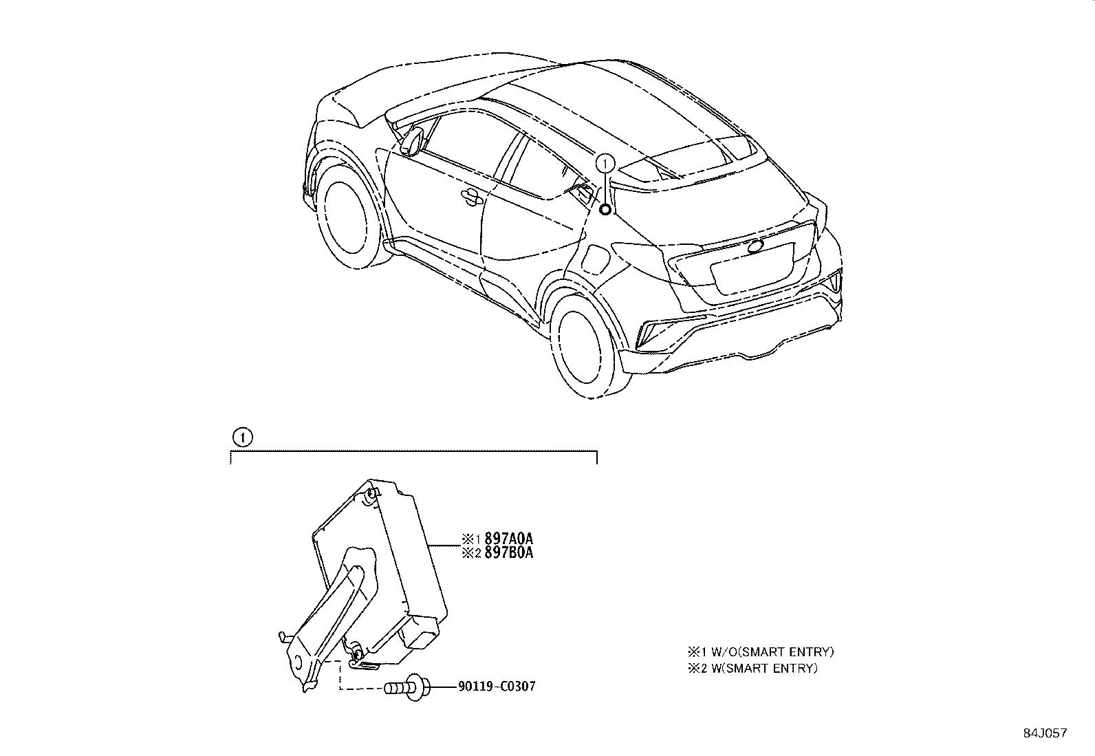 897B0-F4170 RECEIVER ASSY, ELECTRICAL KEY & TPMS product image