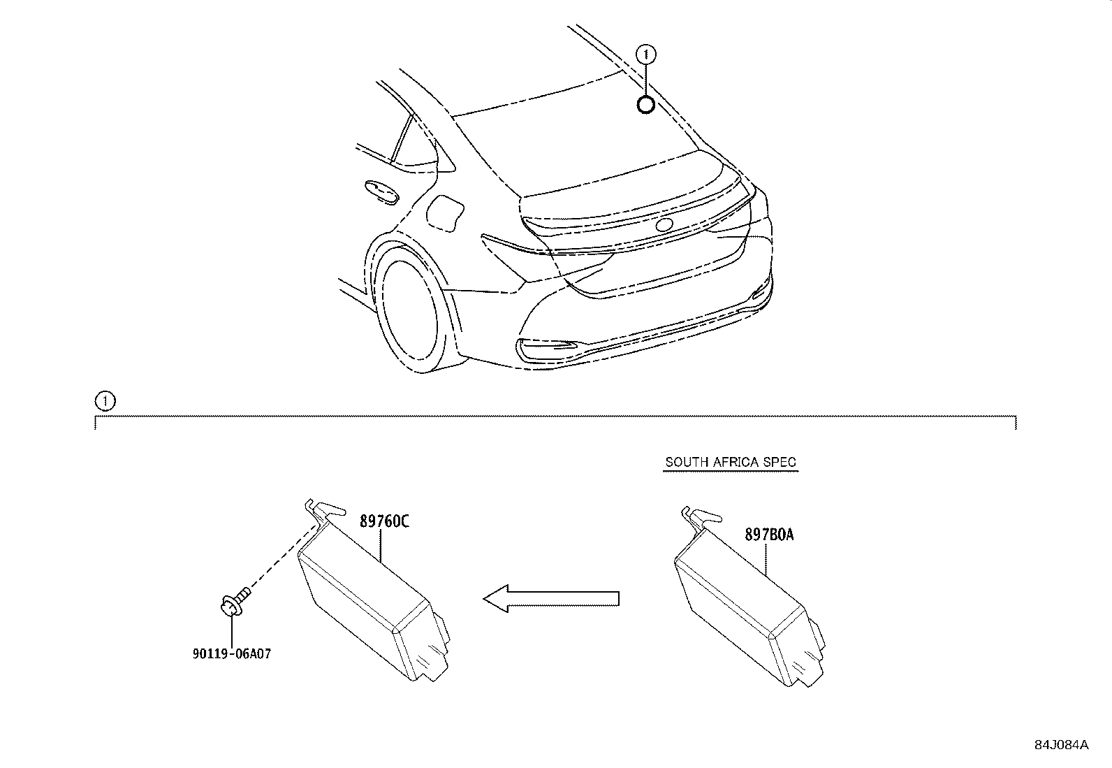897B0-33580 RECEIVER ASSY, ELECTRICAL KEY & TPMS product image