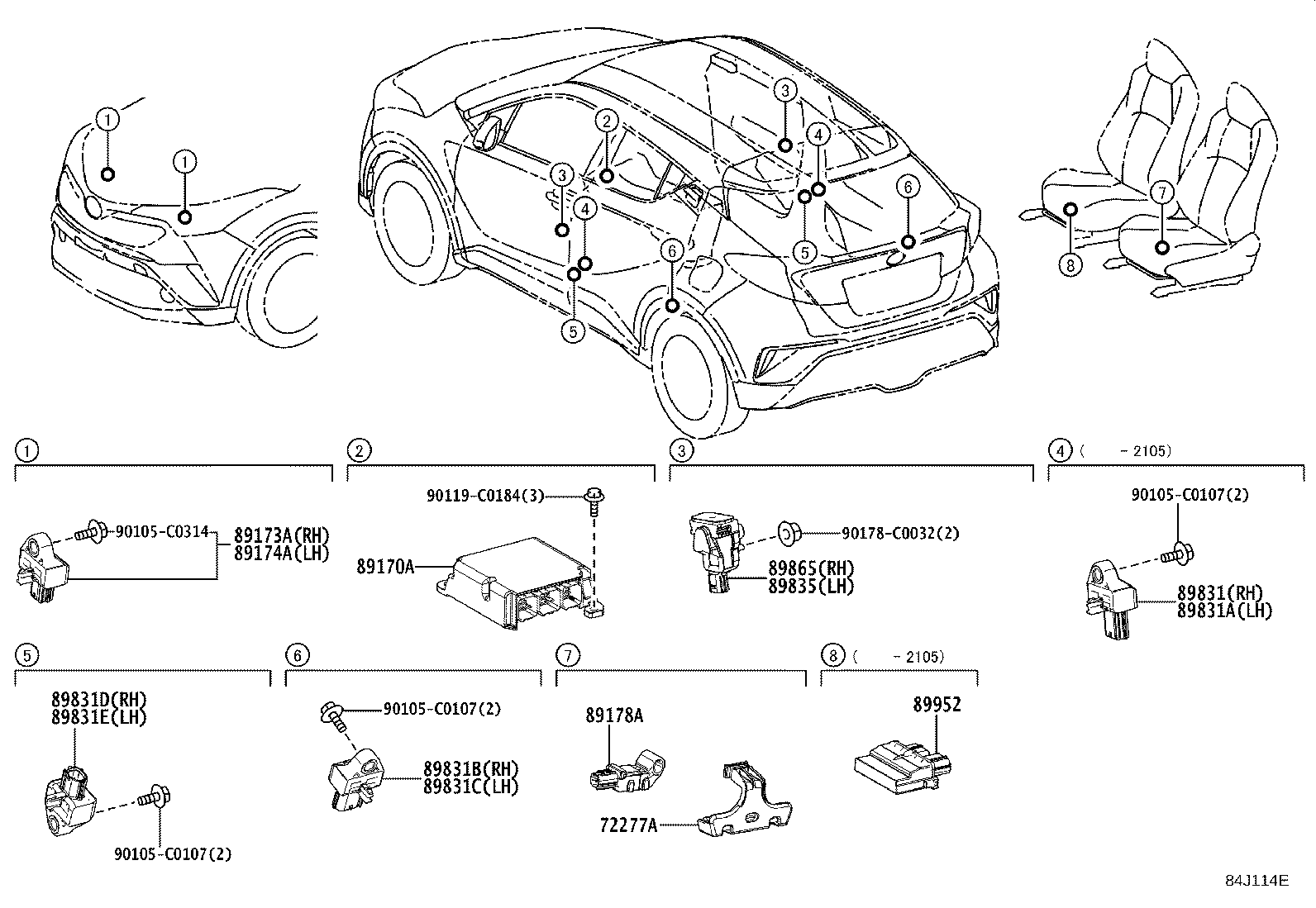 89170-F4190 COMPUTER ASSY, AIR BAG product image
