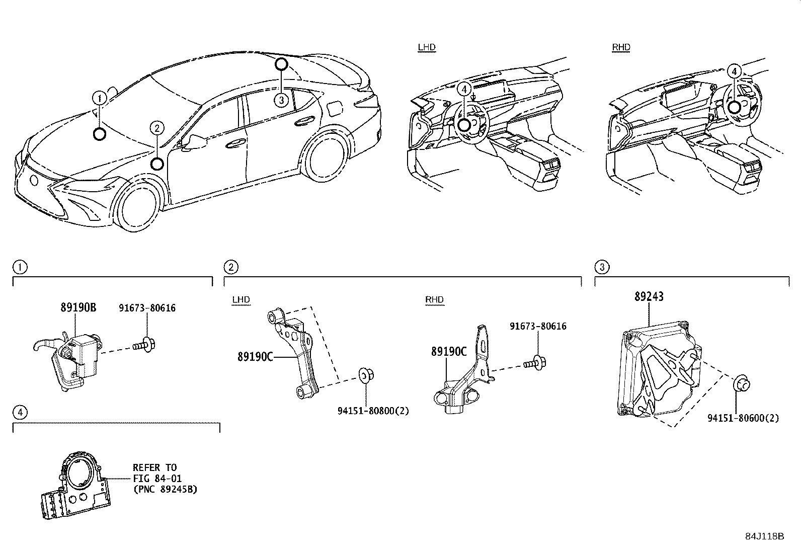 89190-33040 SENSOR ASSY, ACCELERATION, RH product image