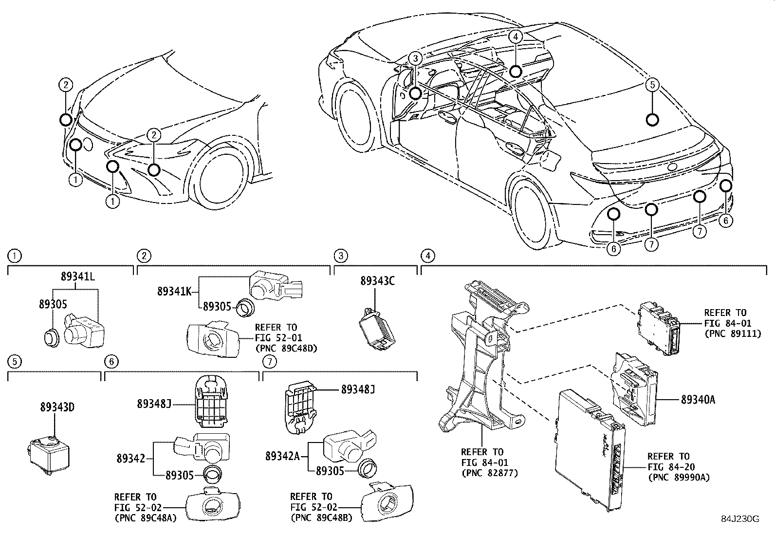 Toyota 89341-33220-C2 SENSOR, ULTRASONIC, FRONT CORNER