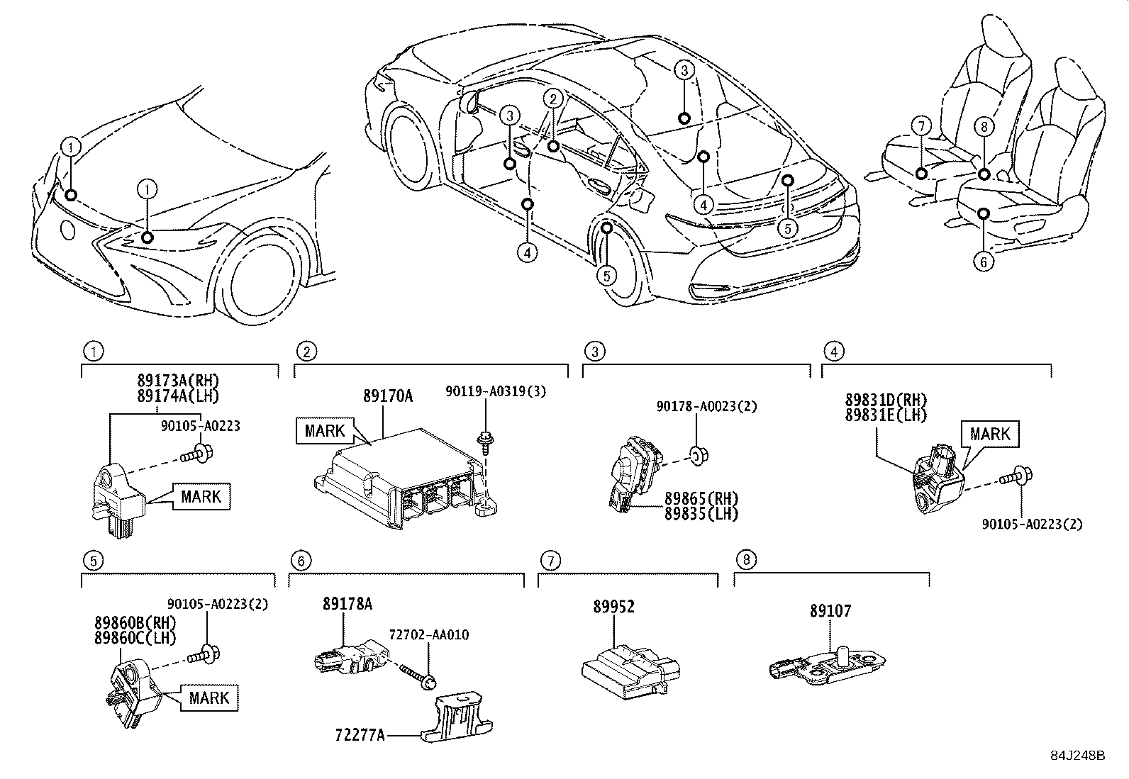 89170-06B41 COMPUTER ASSY, AIR BAG product image
