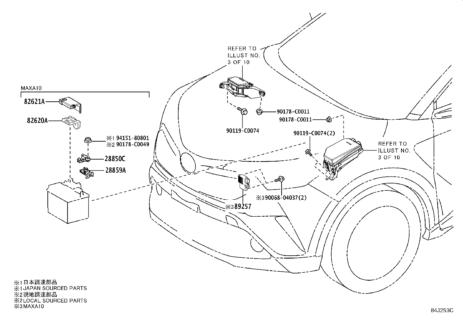 84140-F4280 SWITCH ASSY, HEADLAMP DIMMER product image