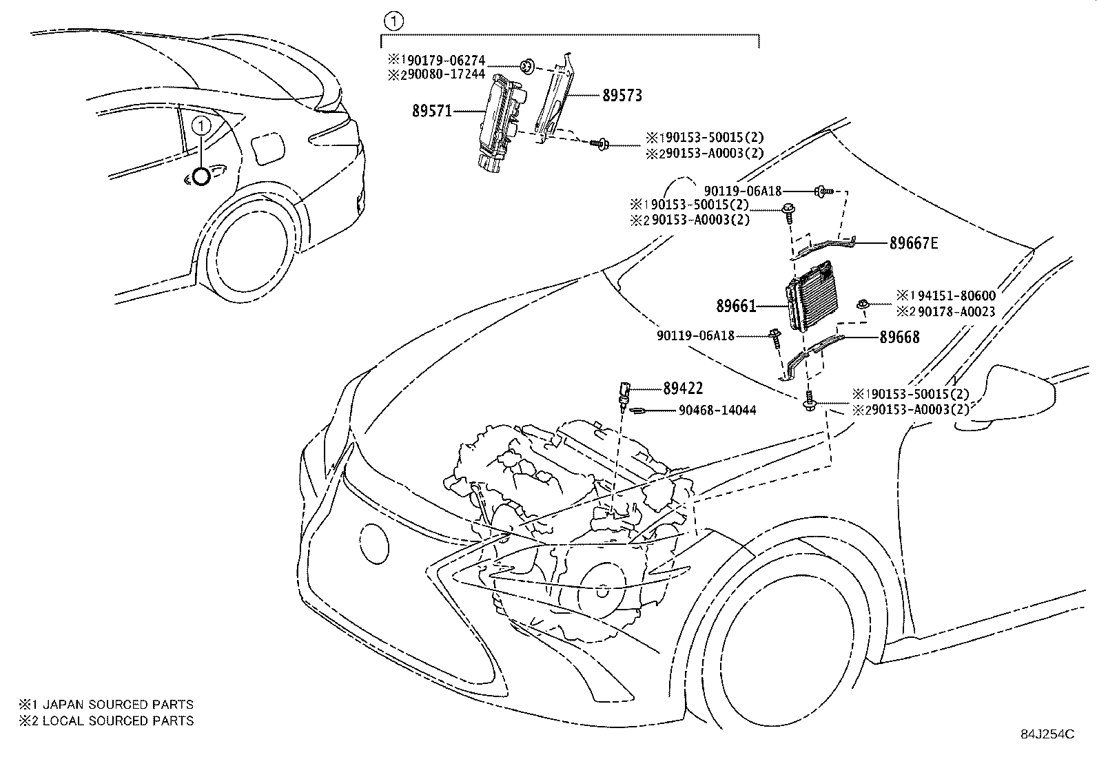 Toyota 89661-0XB80 COMPUTER, ENGINE CONTROL