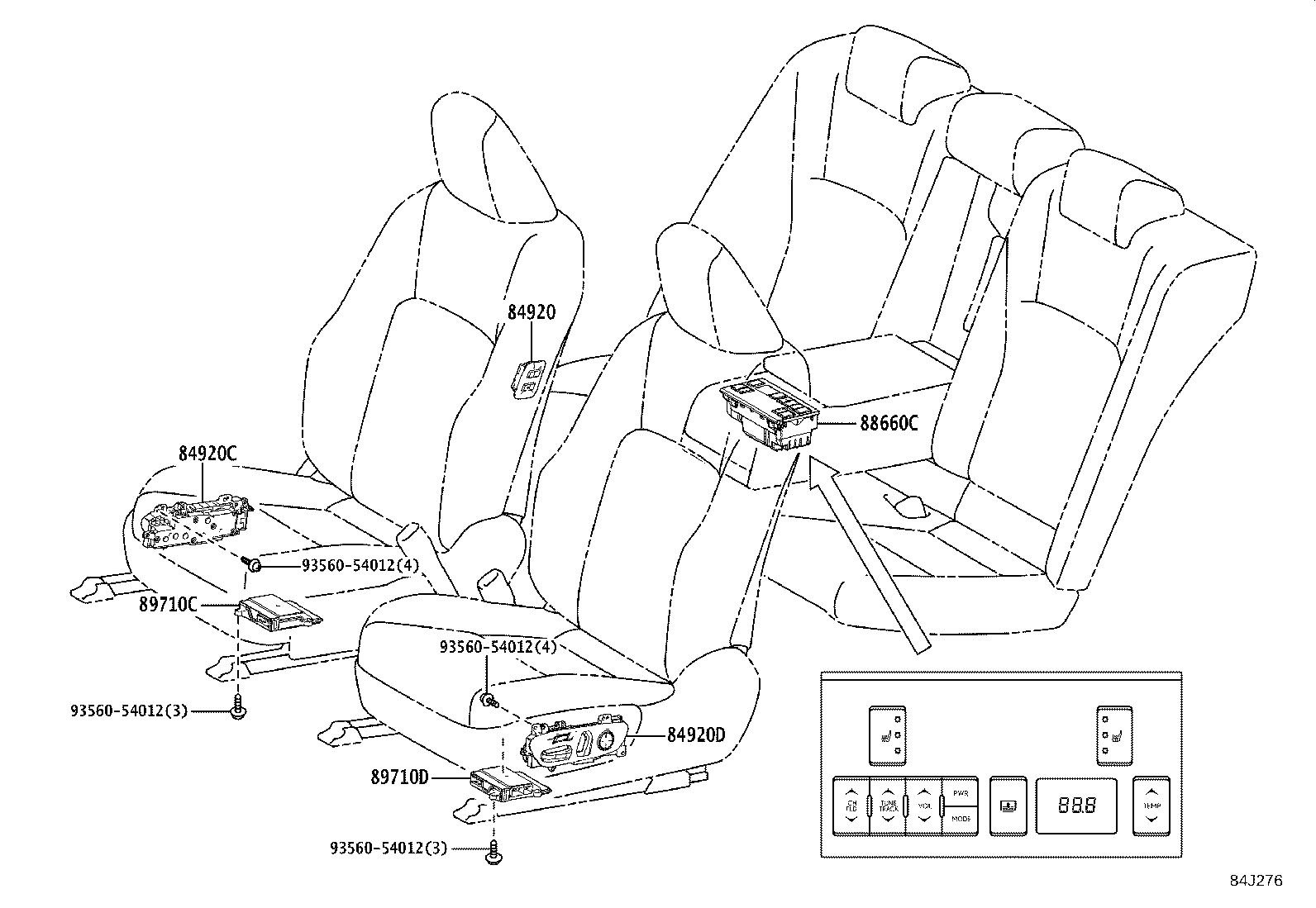 84652-33630 SWITCH ASSY, WINDSHIELD WIPER product image