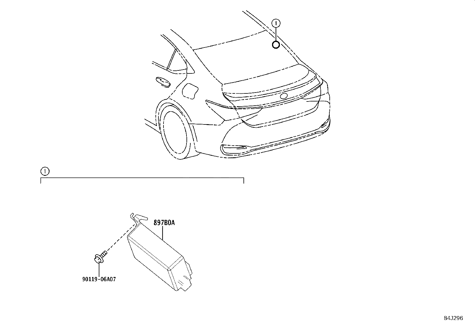 897B0-33580 RECEIVER ASSY, ELECTRICAL KEY & TPMS product image