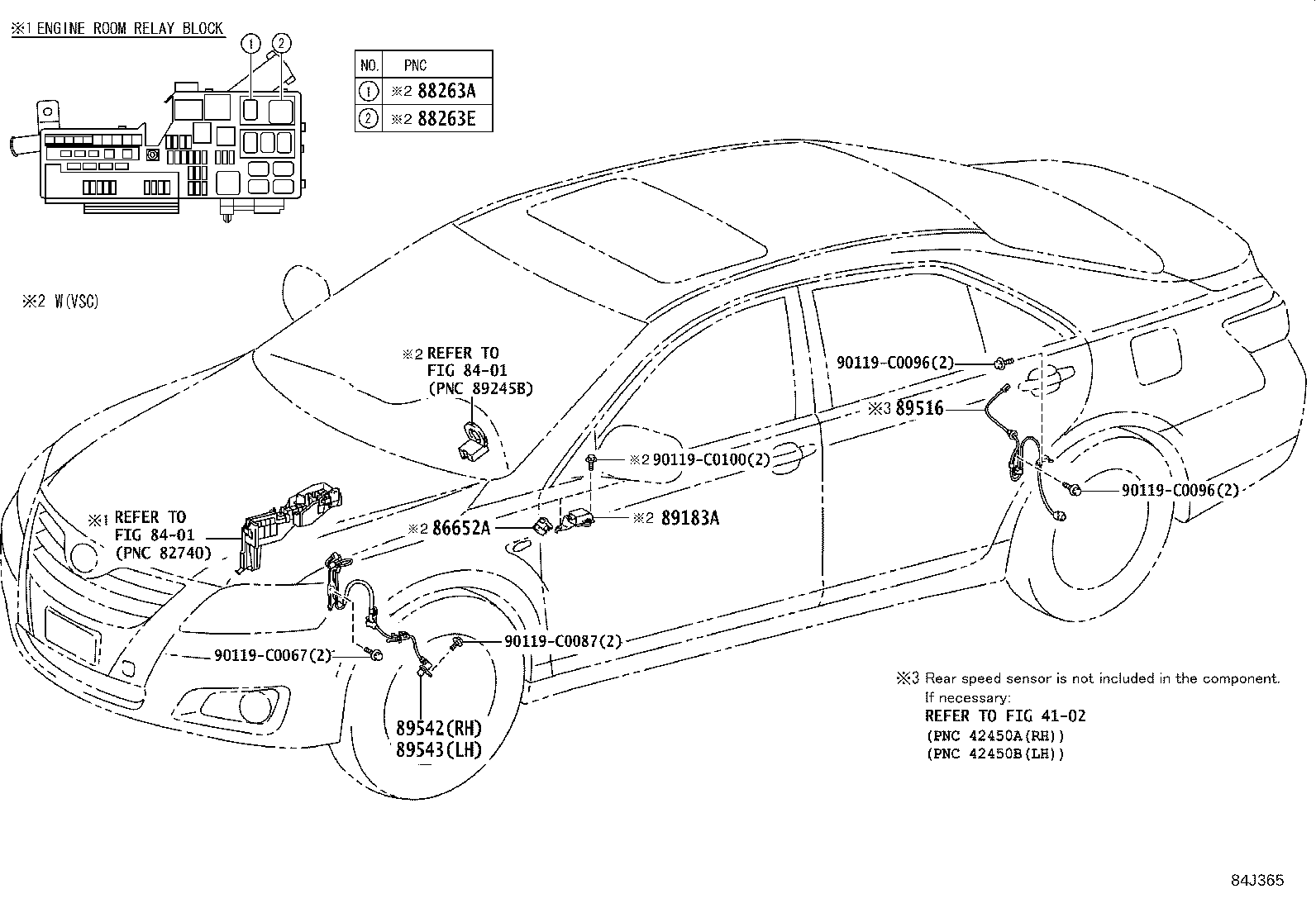 89516-06140 WIRE, SKID CONTROL SENSOR product image