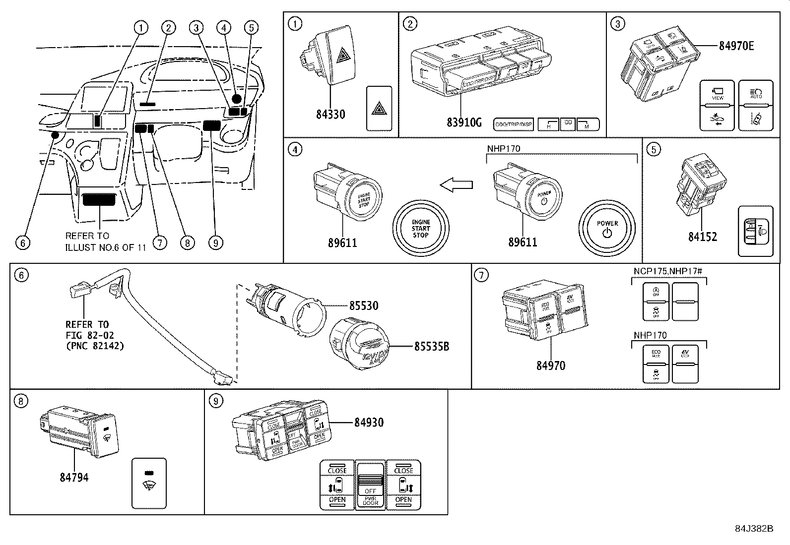 84140-76210 SWITCH ASSY, HEADLAMP DIMMER product image