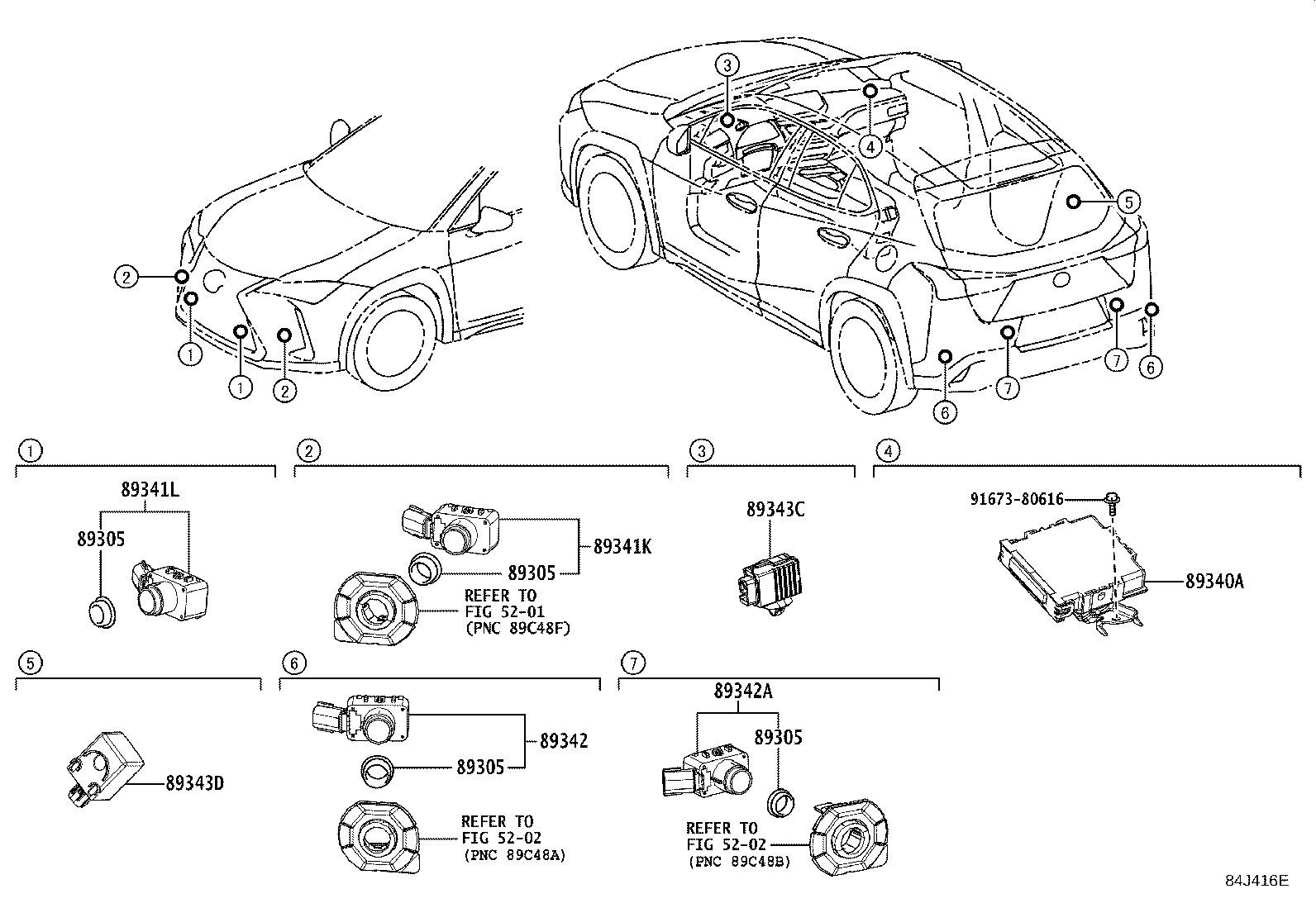 Toyota 89341-33220-X0 SENSOR, ULTRASONIC, FRONT CORNER