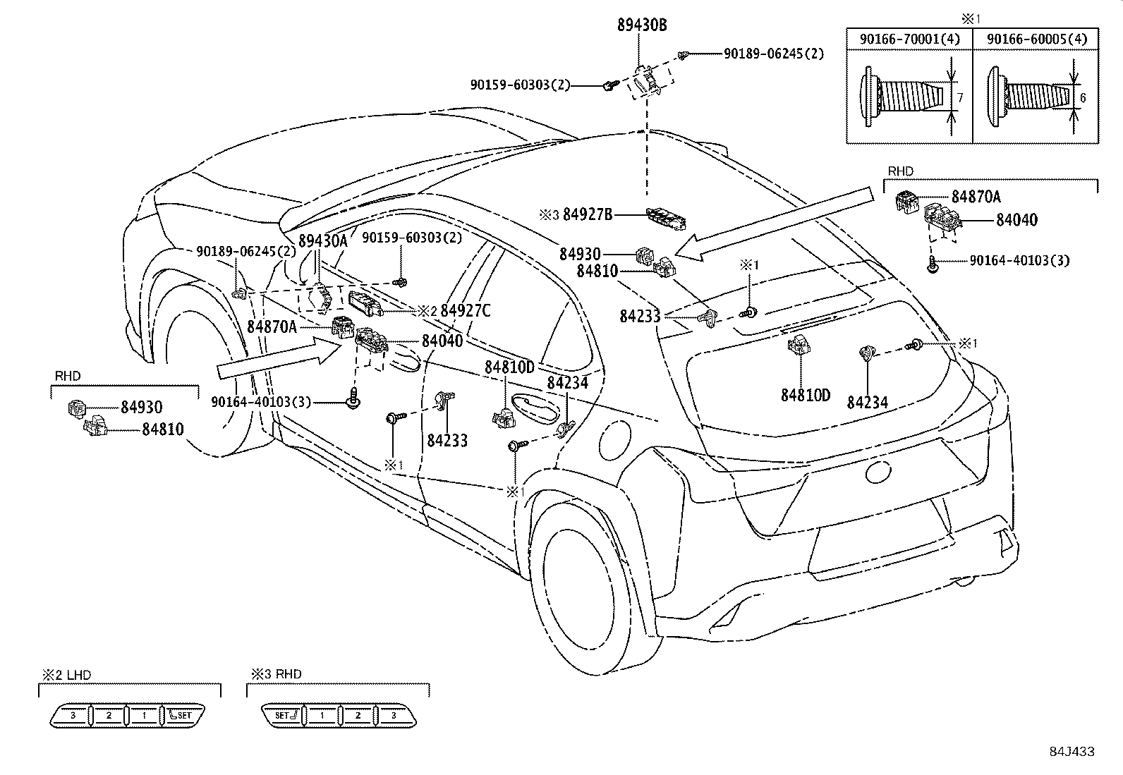 84332-76040 SWITCH ASSY, HAZARD WARNING SIGNAL product image