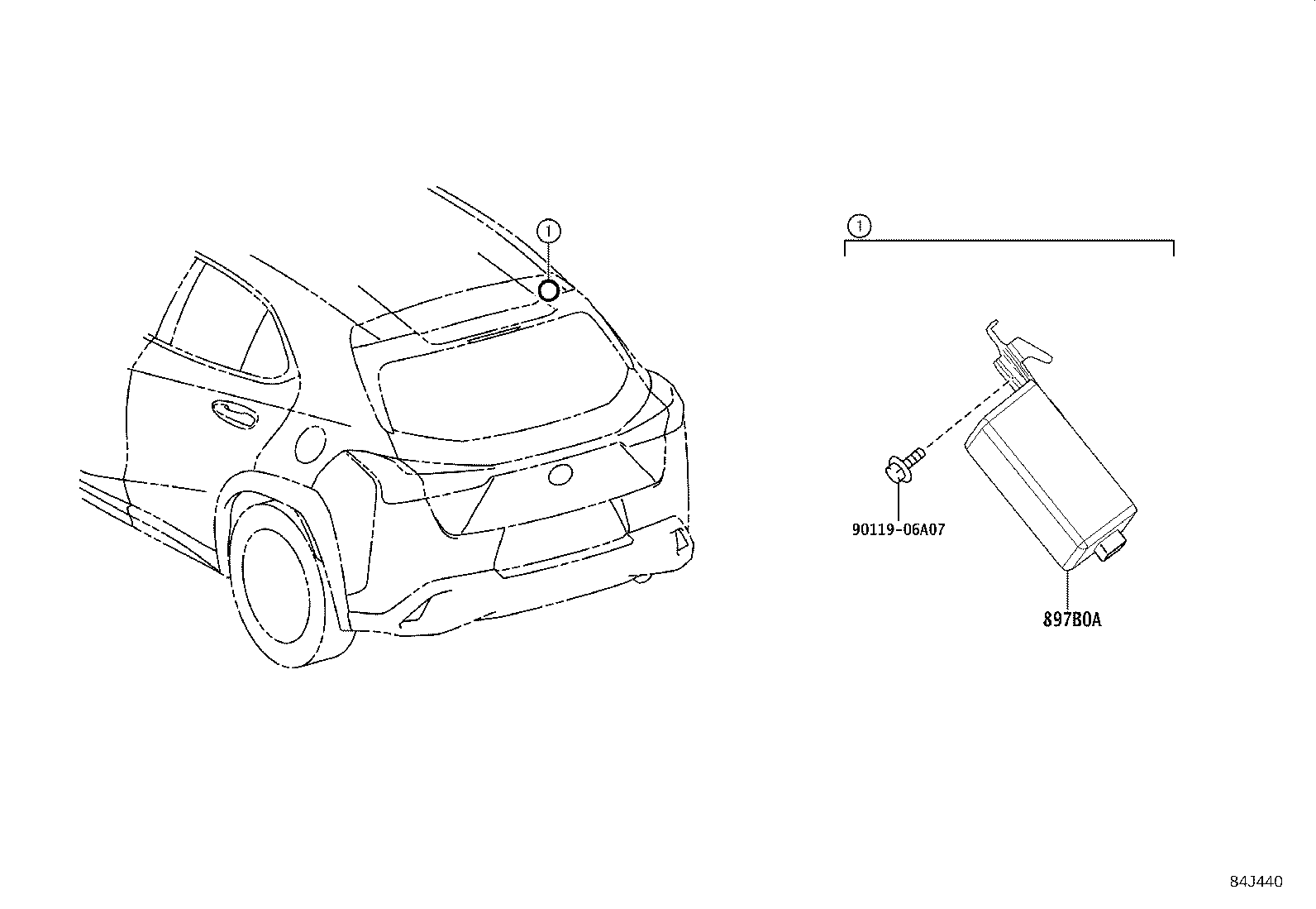 897B0-76111 RECEIVER ASSY, ELECTRICAL KEY & TPMS product image