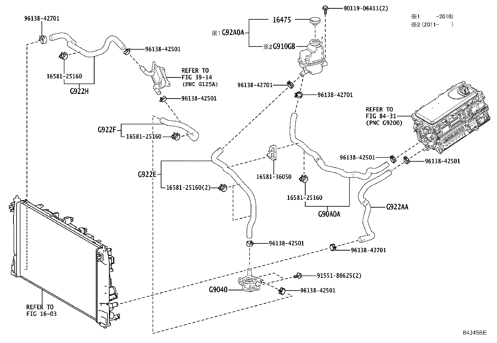 Toyota G90A0-76030 HOSE ASSY, INVERTER COOLING, NO.1