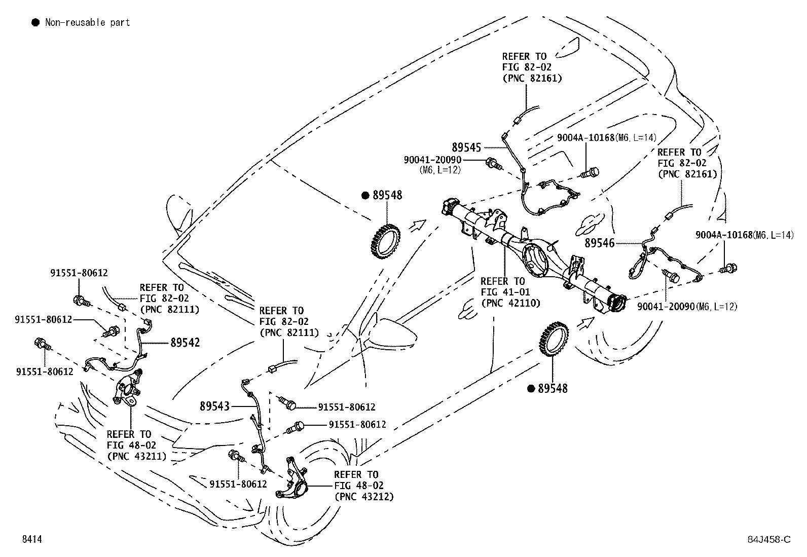 89545-BZ050 SENSOR, SPEED, REAR RH product image