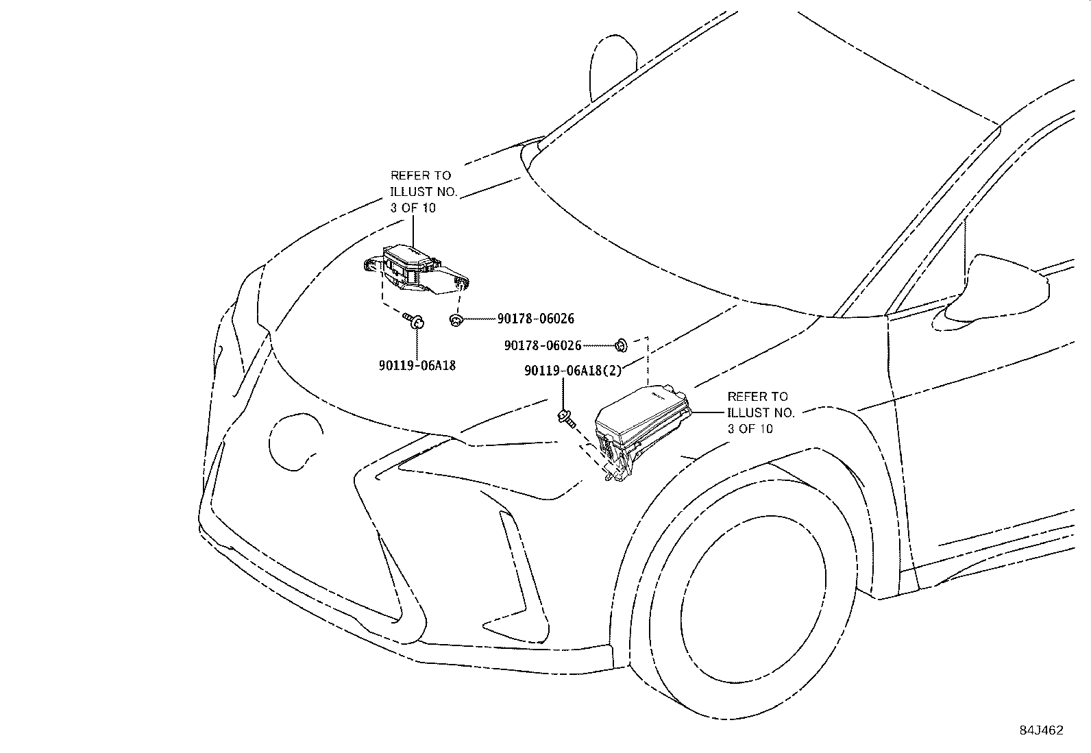 84332-76040 SWITCH ASSY, HAZARD WARNING SIGNAL product image