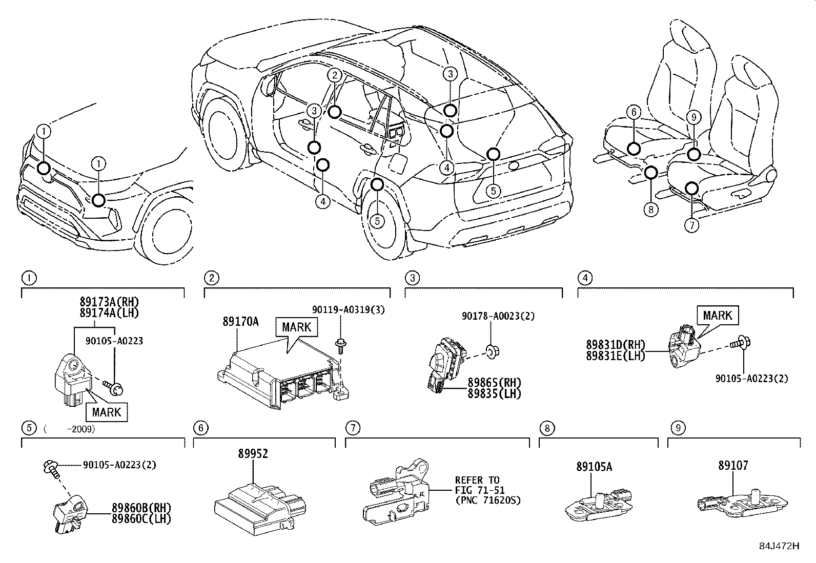 89170-0R361 COMPUTER ASSY, AIR BAG product image