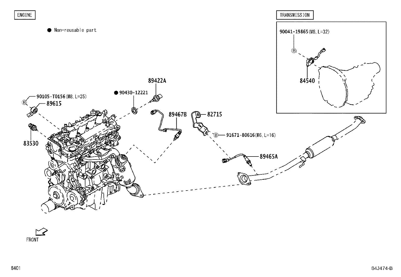 84243-BZ010 SWITCH, ENGINE HOOD product image