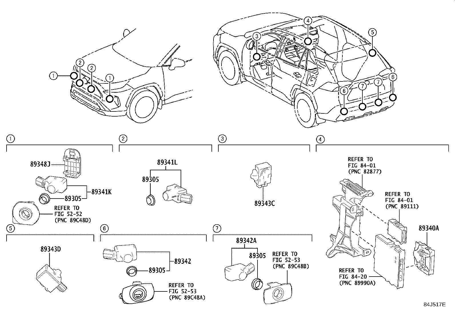 Toyota 89341-06070-A3 SENSOR, ULTRASONIC, FRONT CORNER