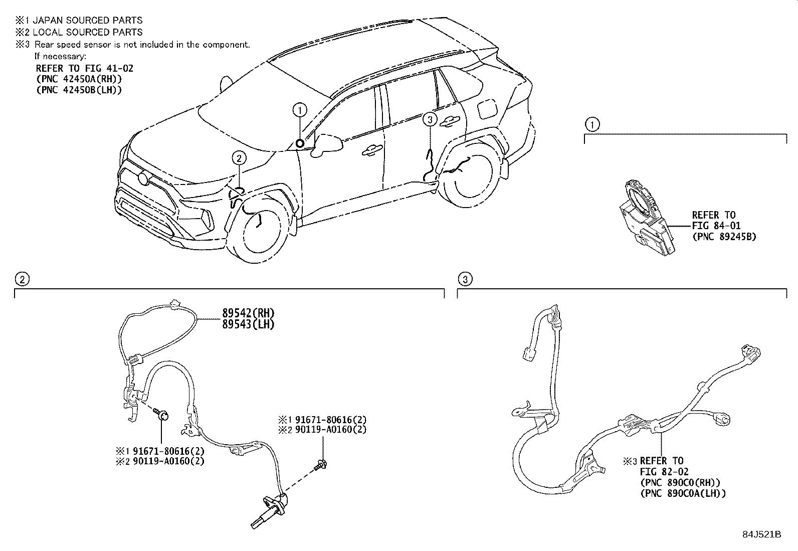 Toyota 89543-0R040 SENSOR, SPEED, FRONT LH