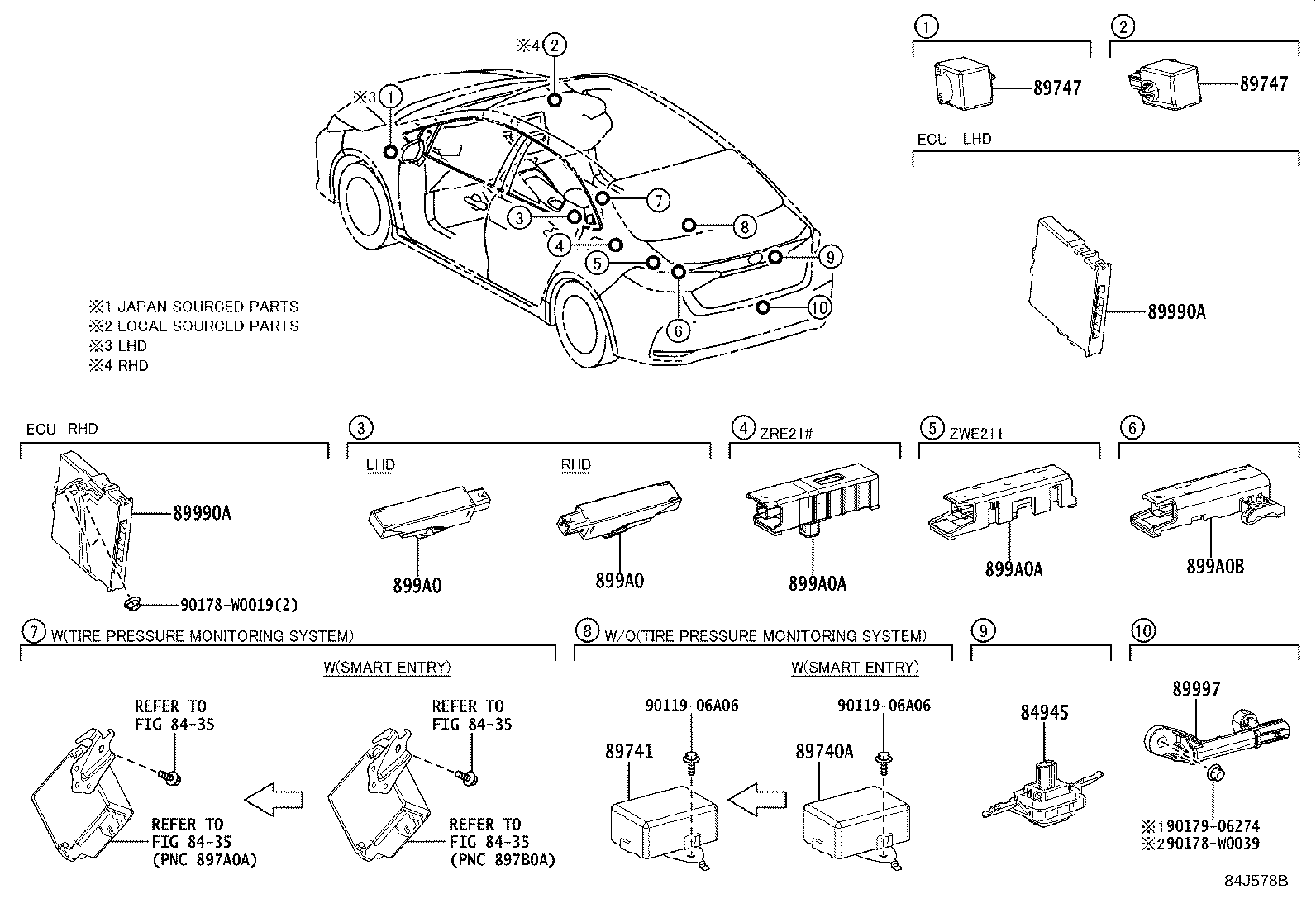 89741-02440 RECEIVER, DOOR CONTROL product image