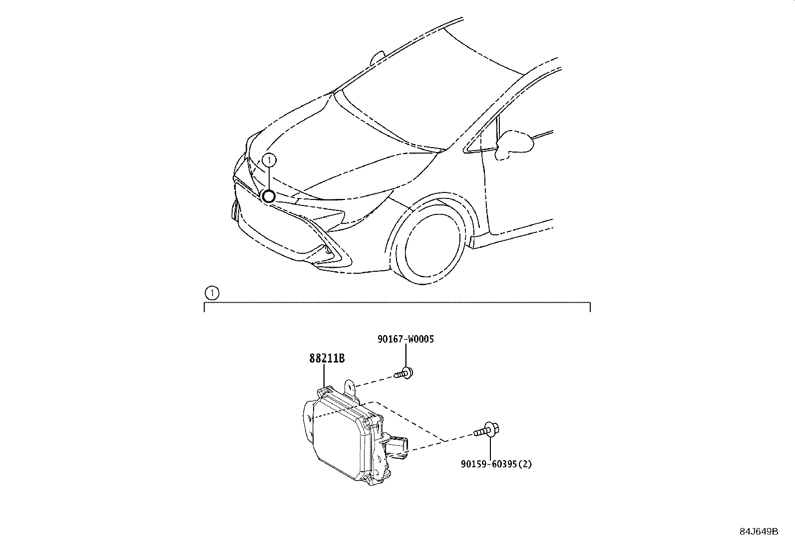 88210-12101 SENSOR ASSY, MILLIMETER WAVE RADAR product image