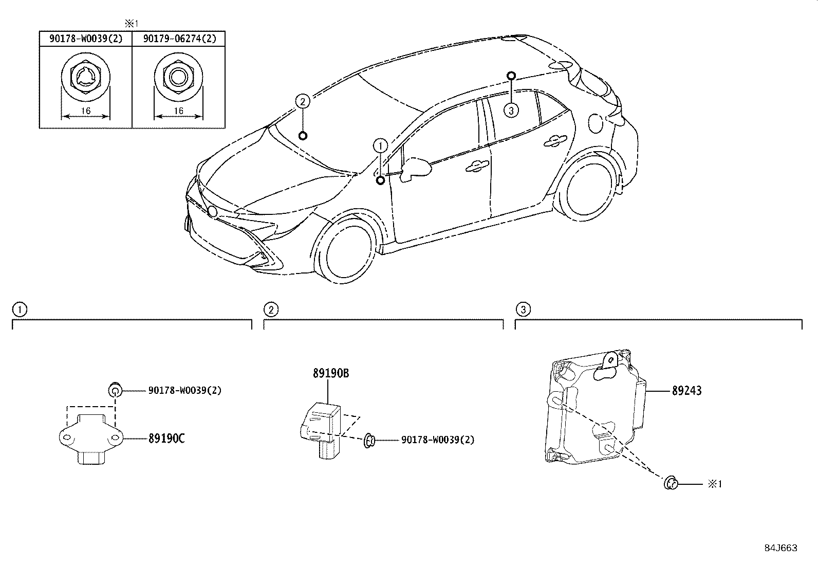 89191-22020 SENSOR ASSY, ACCELERATION, RH product image