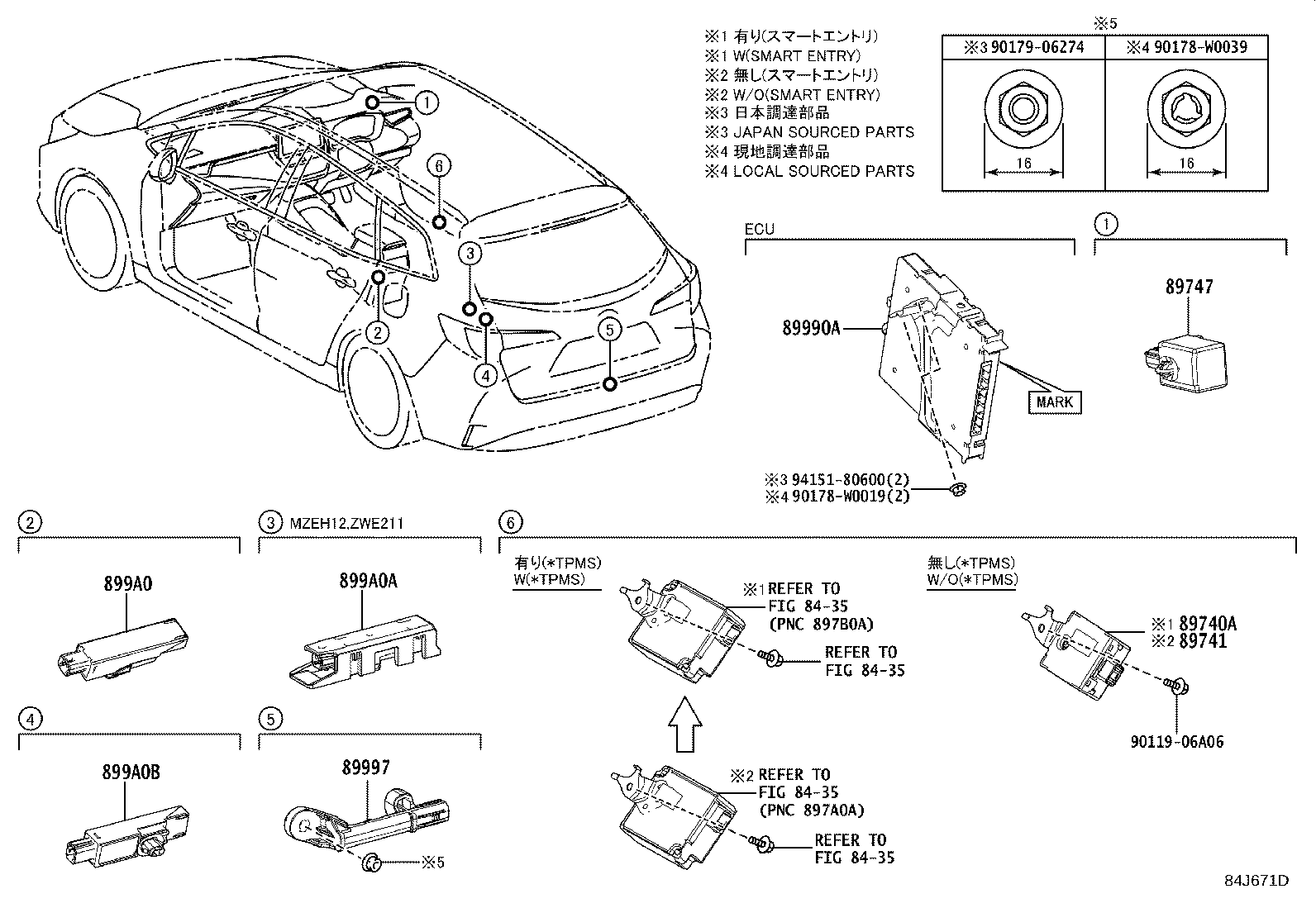 89741-02480 RECEIVER, DOOR CONTROL product image