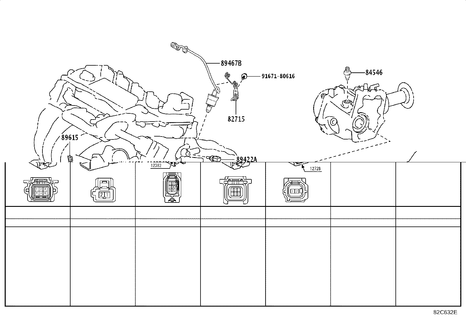 Toyota 82730-42880 BLOCK ASSY, INSTRUMENT PANEL JUNCTION