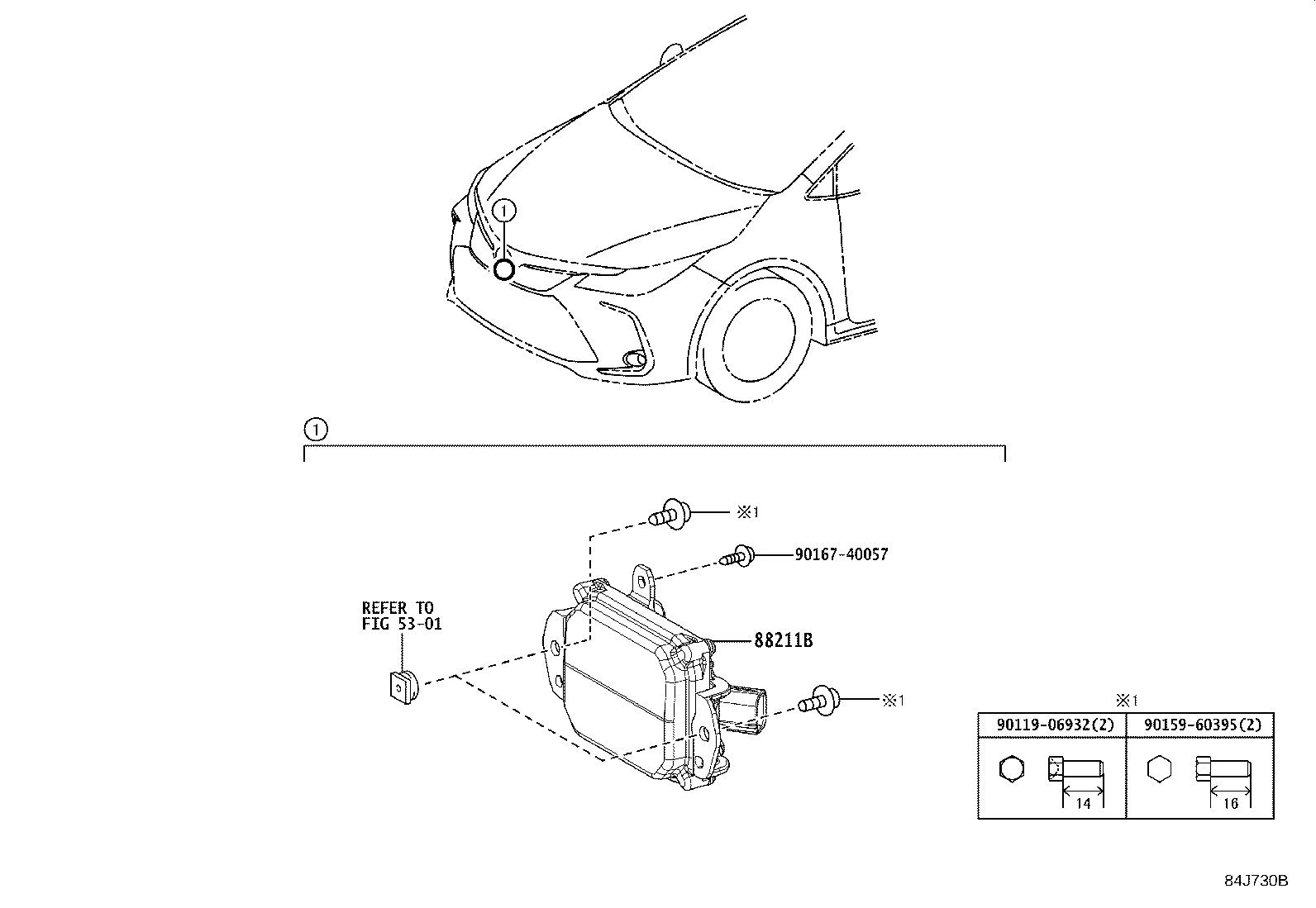 88210-12111 SENSOR ASSY, MILLIMETER WAVE RADAR product image