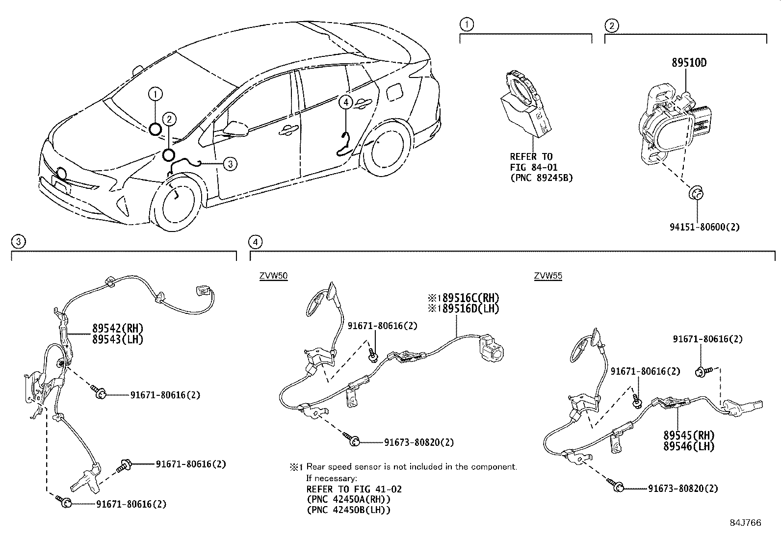 89546-47010 SENSOR, SPEED, REAR LH product image