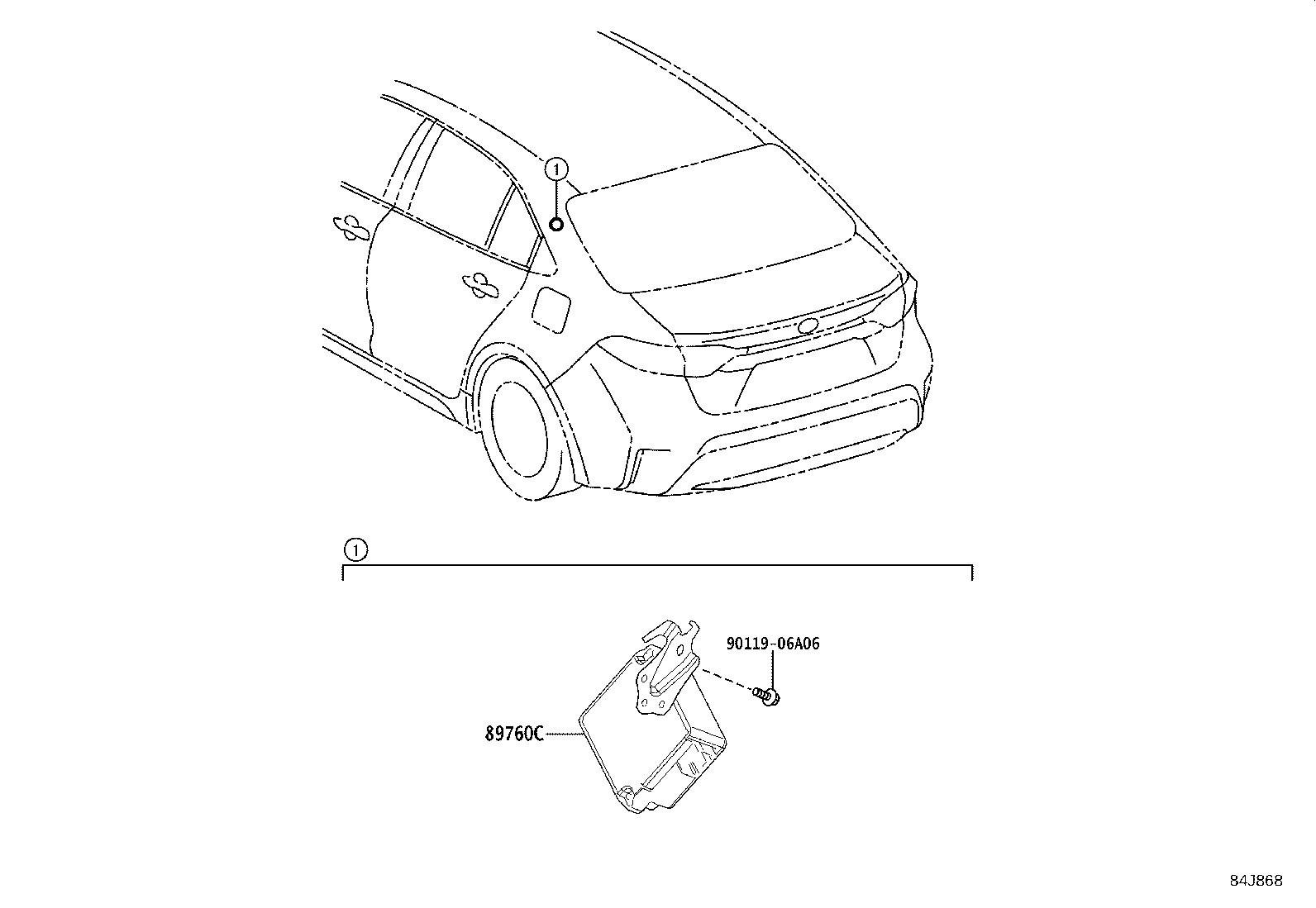 89760-12110 RECEIVER ASSY, TIRE PRESSURE MONITOR product image