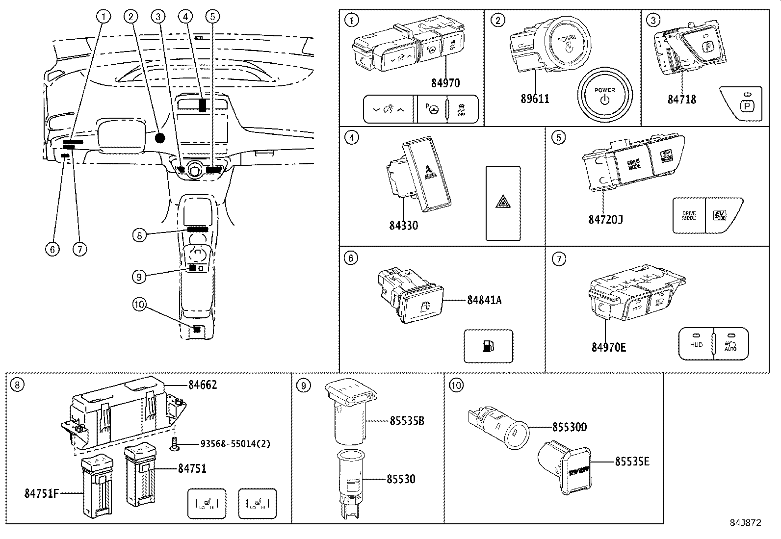 82660-47060 BLOCK ASSY, RELAY product image