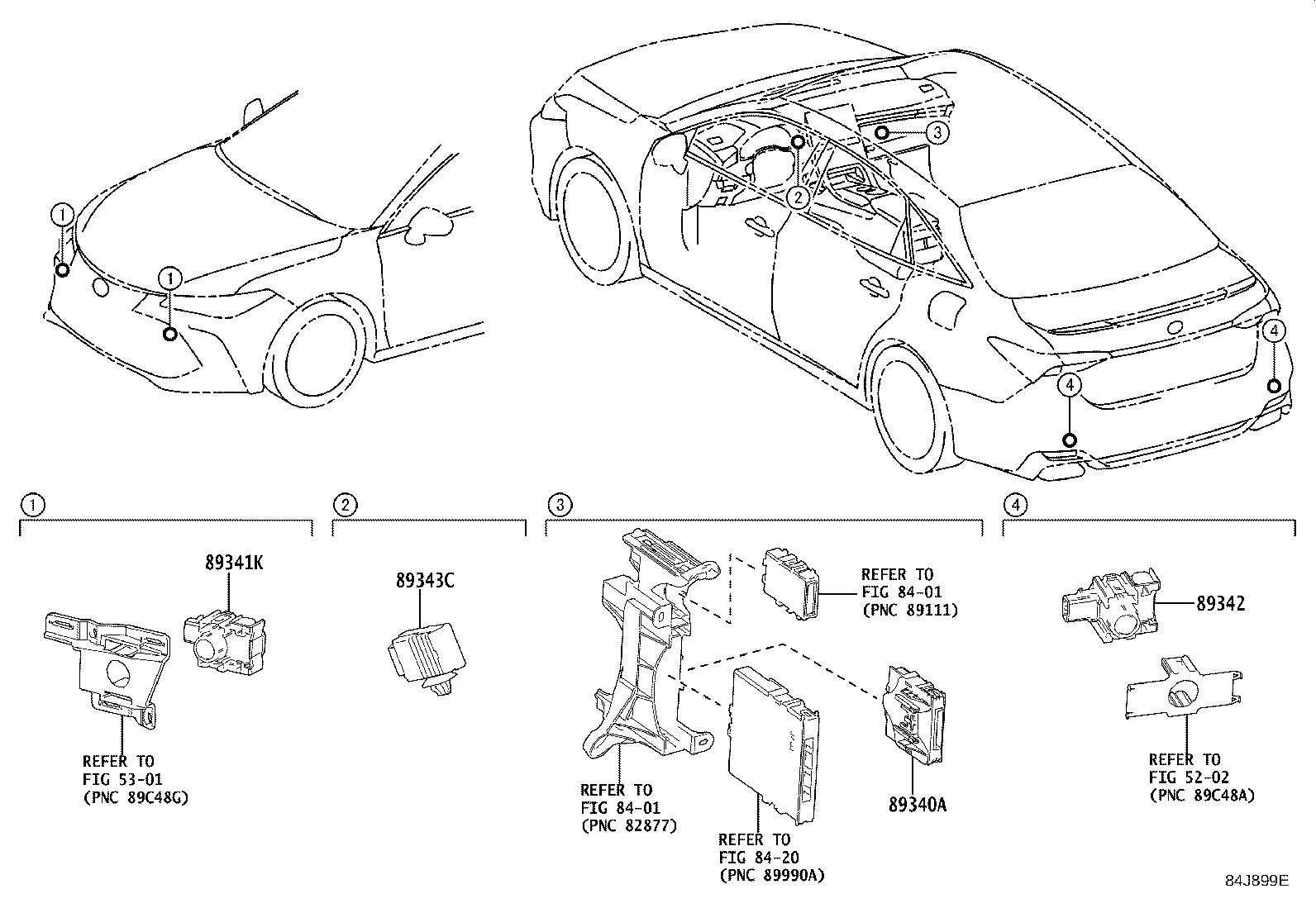 89341-0R070 SENSOR, ULTRASONIC, FRONT CORNER product image