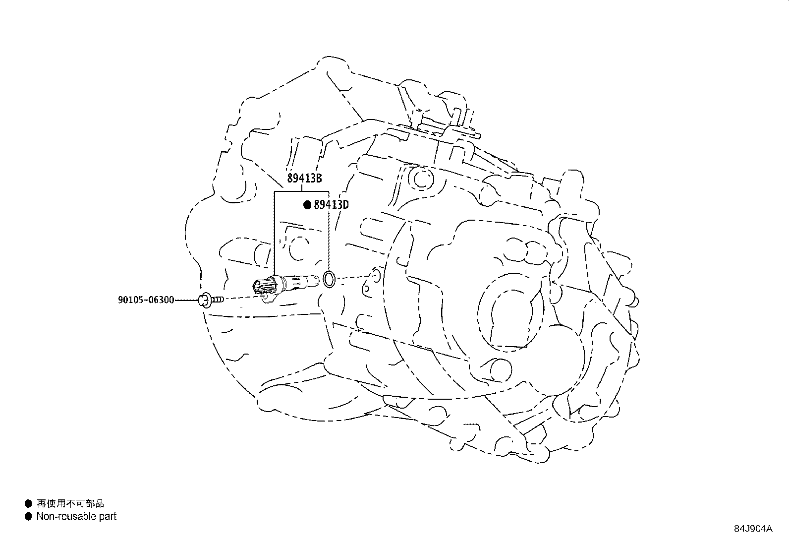 Toyota 89413-12010 SENSOR, TRANSMISSION REVOLUTION, (NOUT)