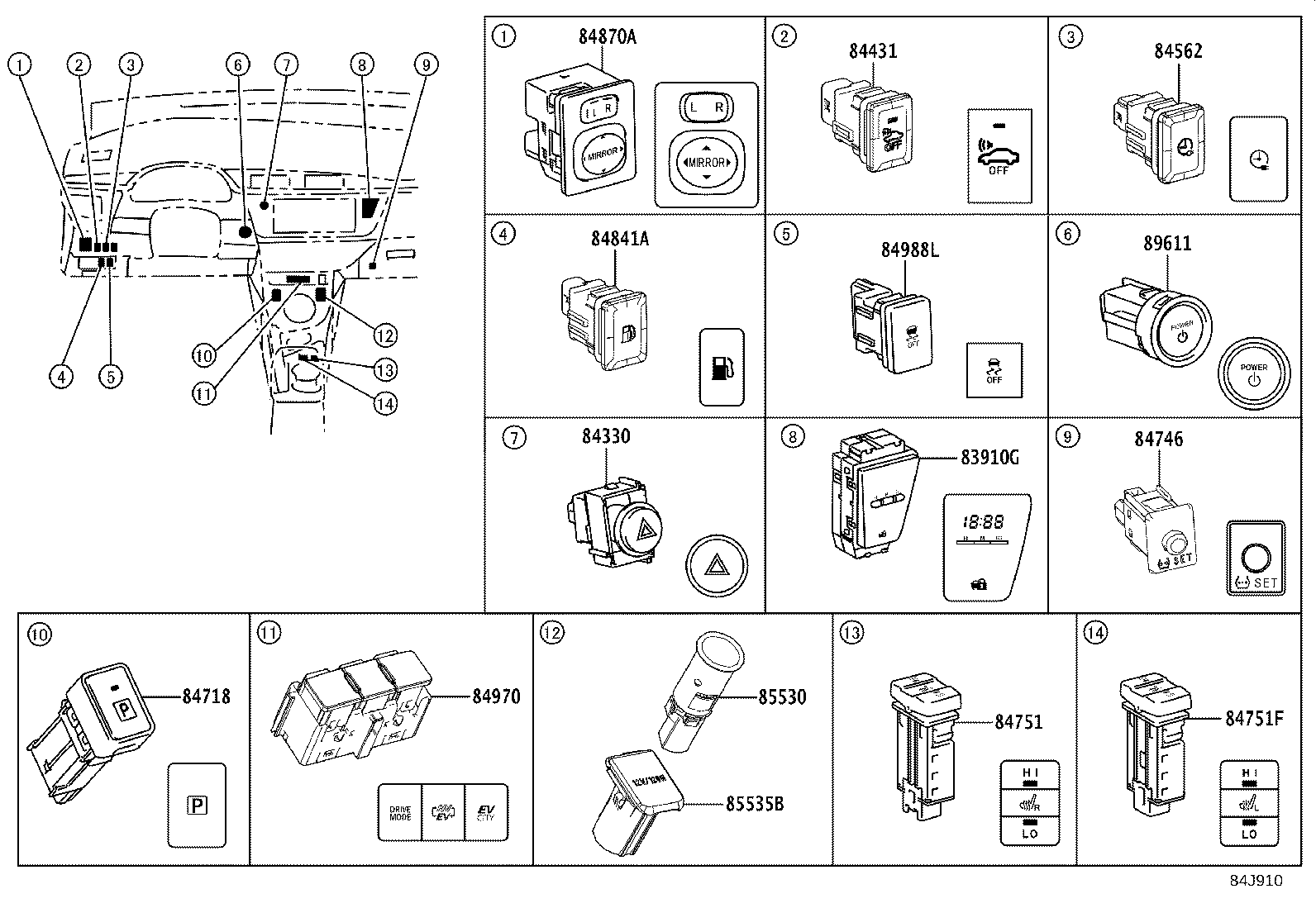 28859-0T030 HOLDER, BATTERY CURRENT SENSOR product image