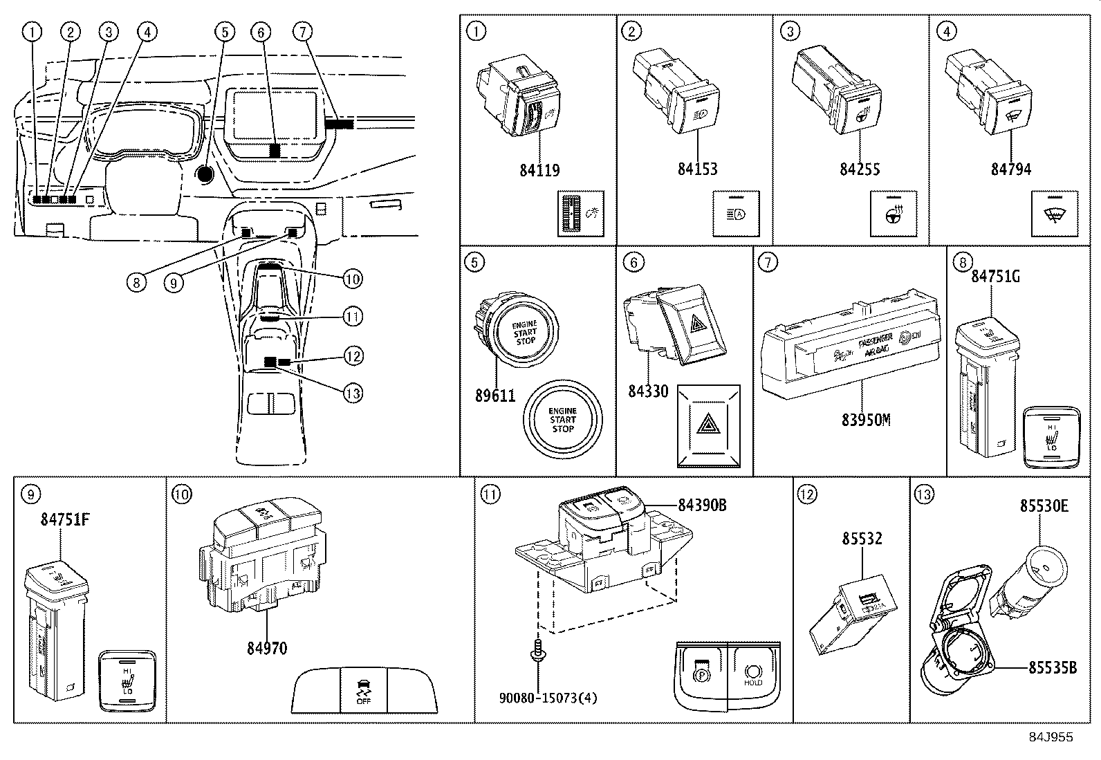 84308-0R030 CABLE SUB-ASSY, SPIRAL product image