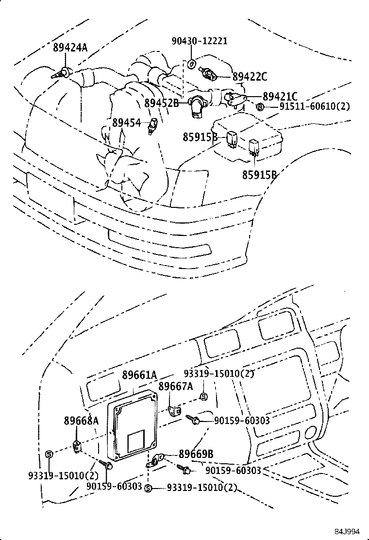 89661-30890 COMPUTER, ENGINE CONTROL product image