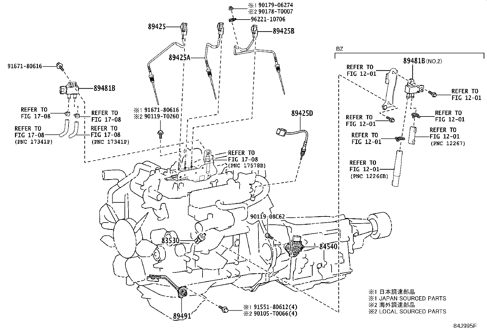 Toyota 28559-11010 BRACKET, GLOW PLUG CONTROLLER, NO.1