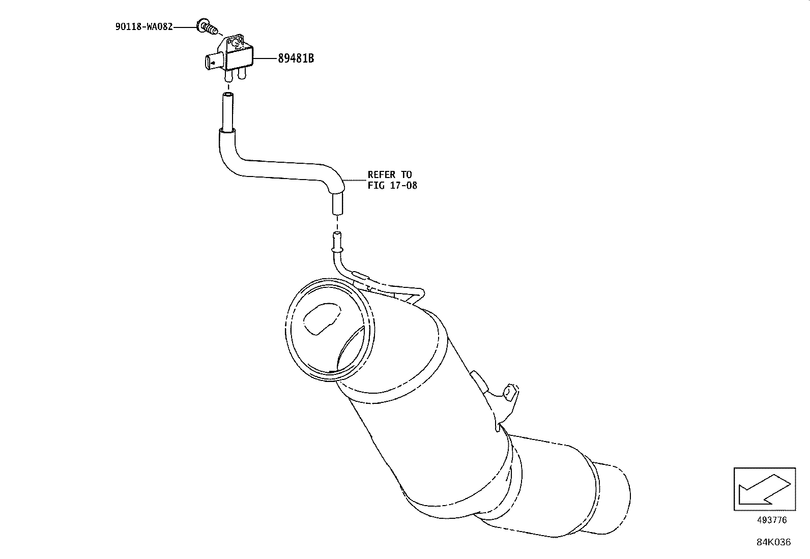 89429-WAA02 SENSOR, TEMPERATURE product image